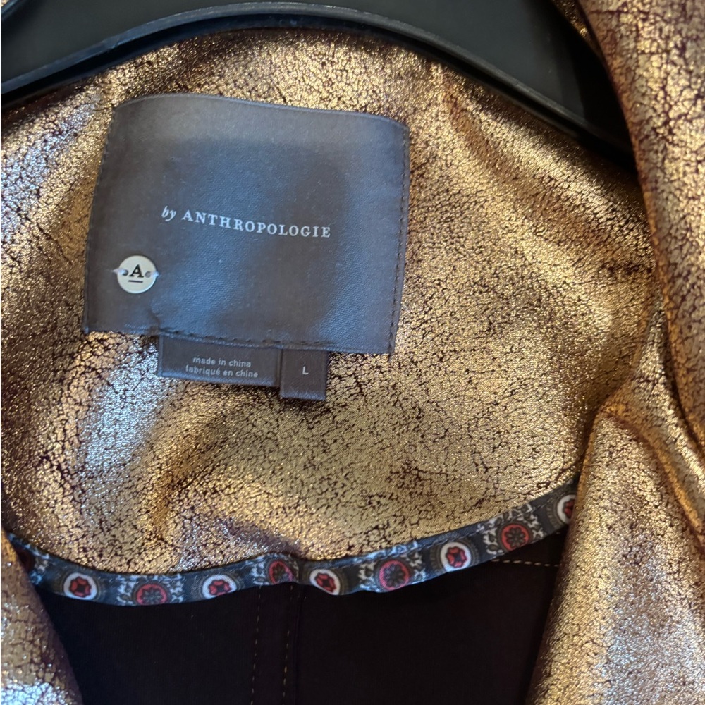 *NEW* Anthropologie Brisa Faux Leather Moto Jacket Size L  NWOT - Picture 9 of 9